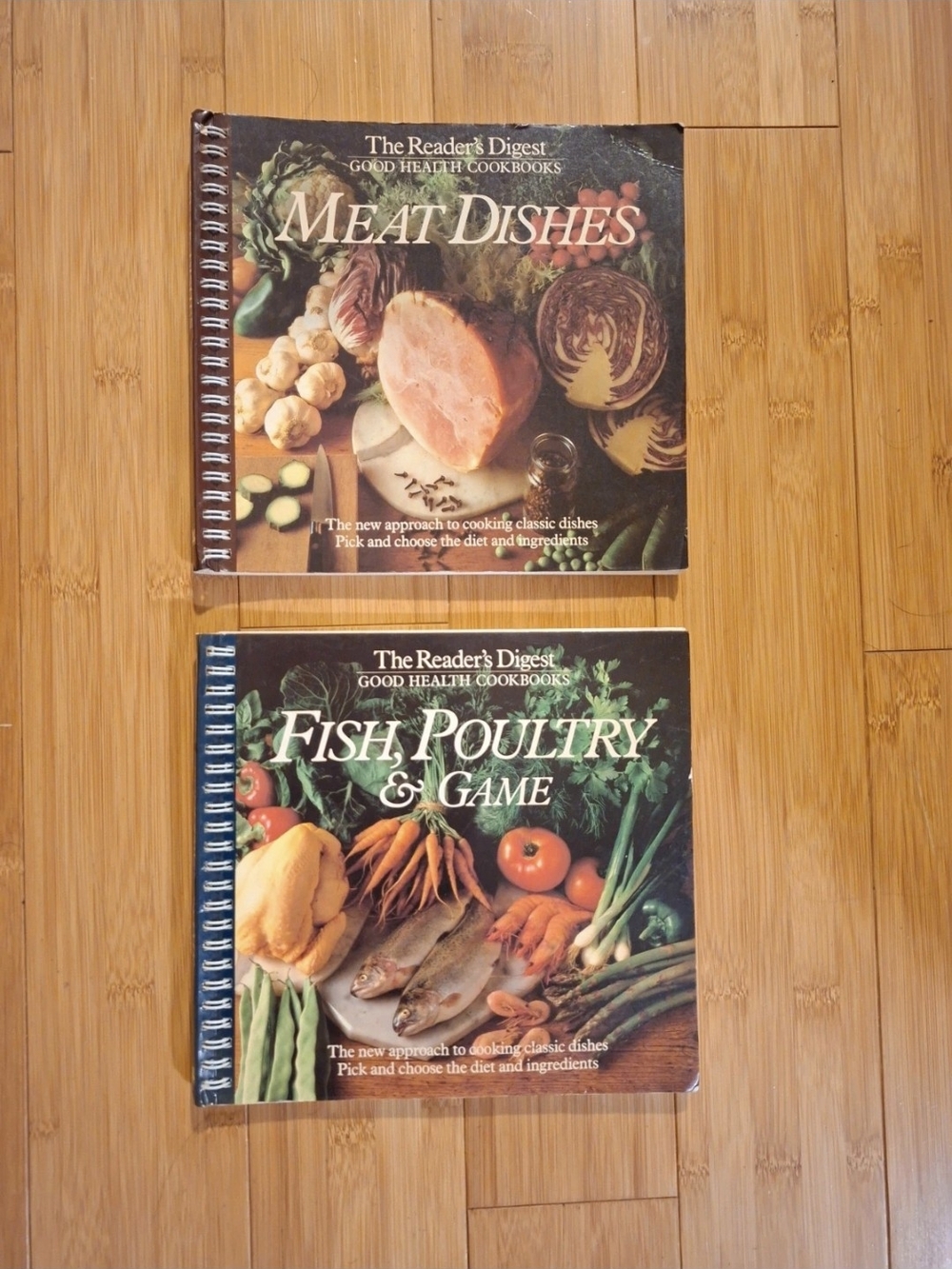 Vintage Reader's Digest Good Health Cookbooks - Meat Dishes & Fish Poultry Game